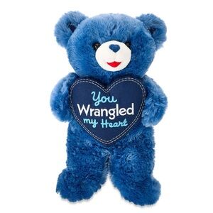 Blue Plush Teddy Bear with Heart